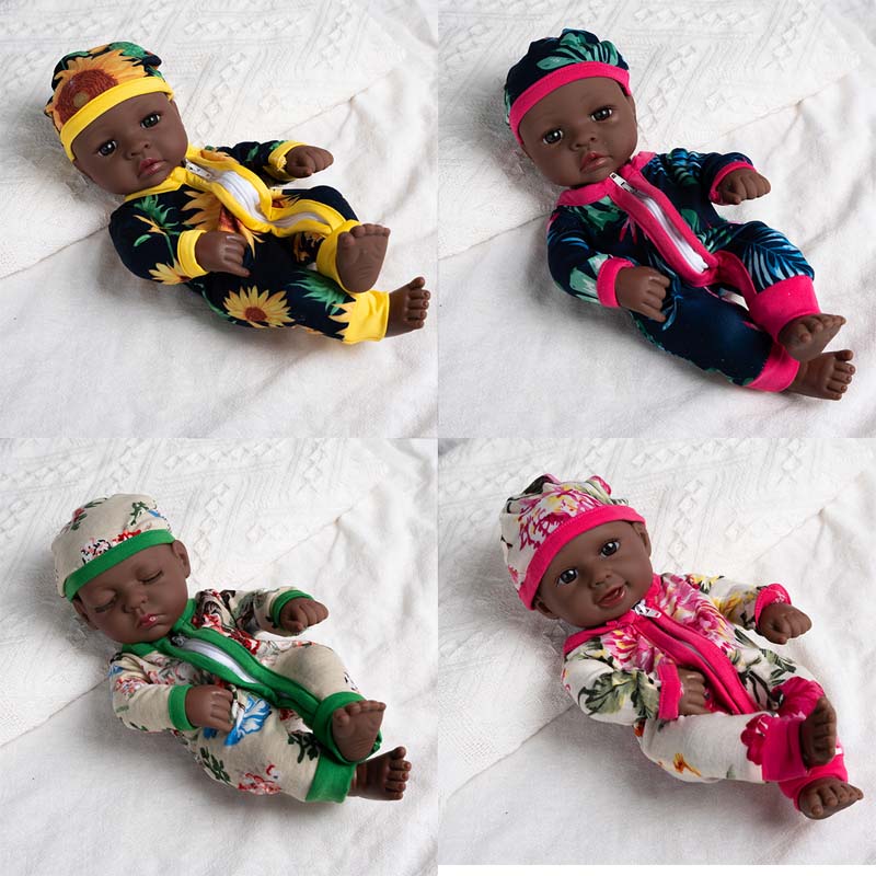 Baby Products Trending - 30cm Reborn Doll Black Skin Soft