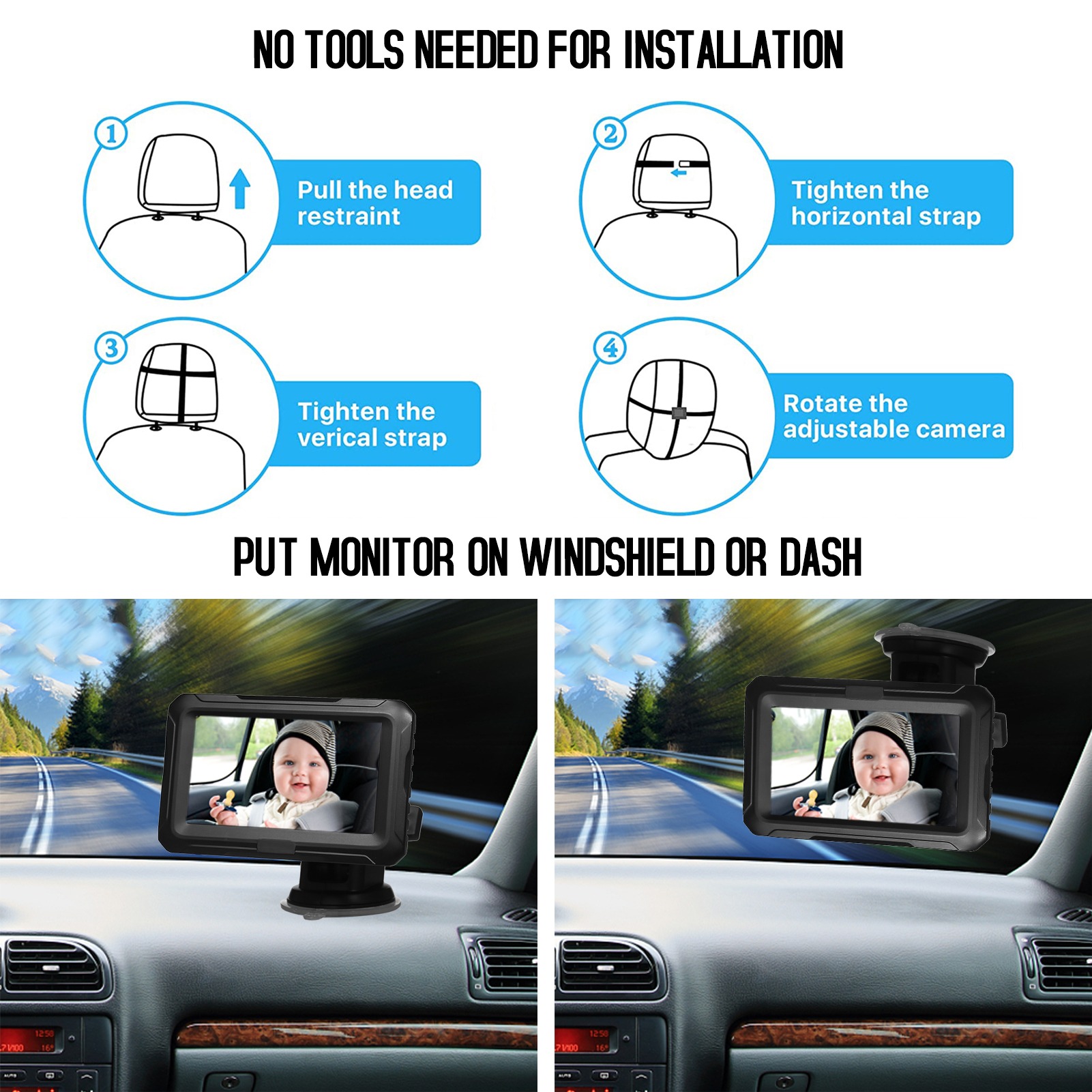 1080P Baby Car Mirror with 4.3 - đánh giá và giá Baby Products Video
