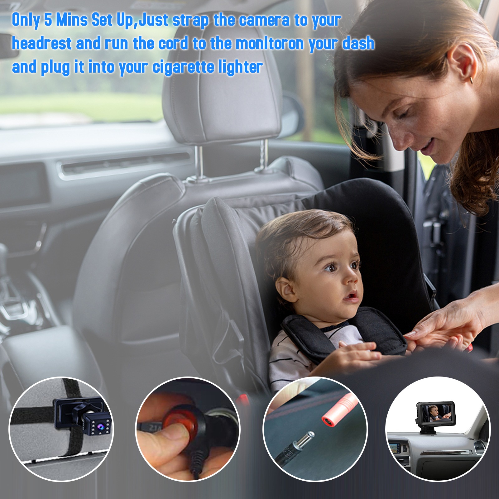 1080P Baby Car Mirror with 4.3 - đánh giá và giá Baby Products Video