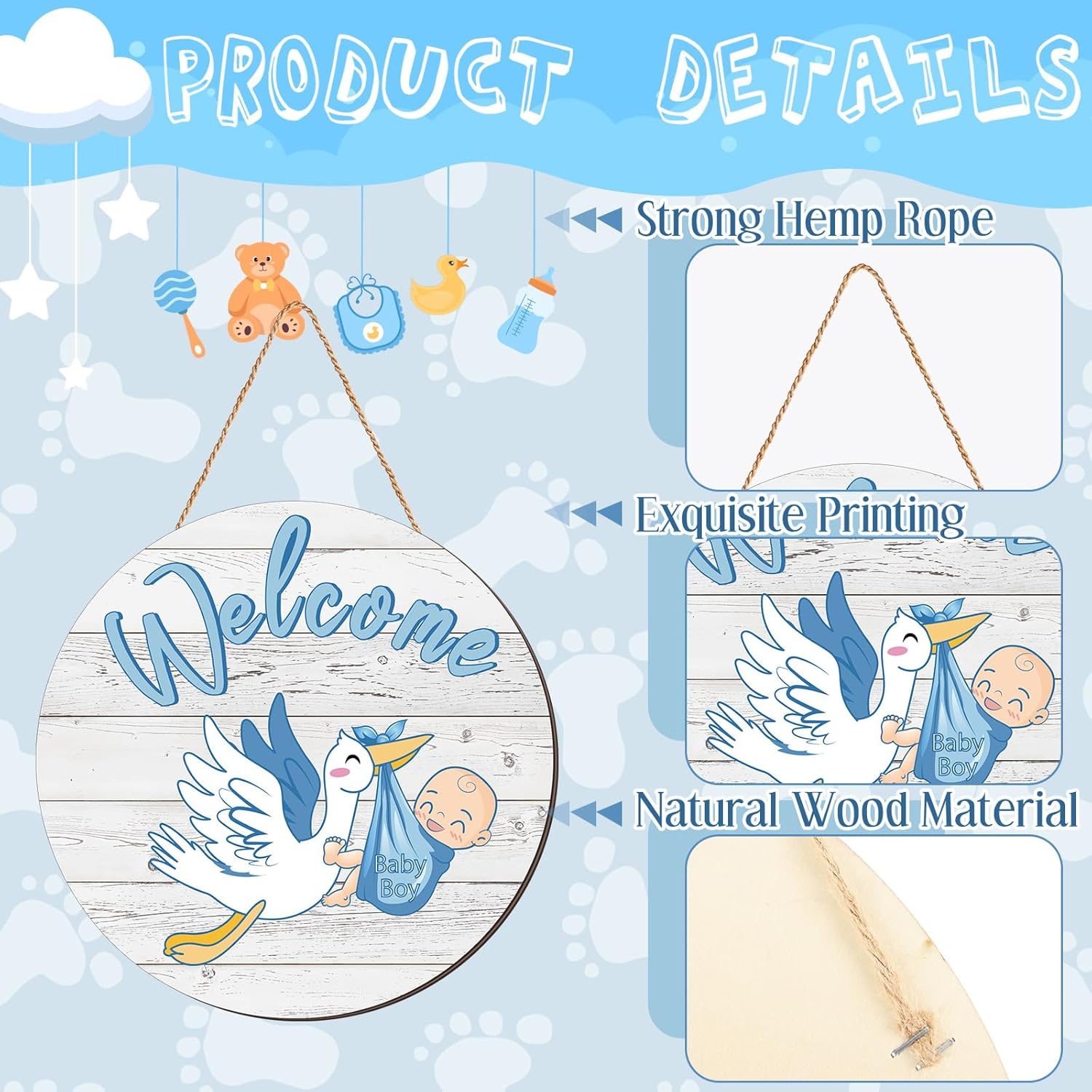 Baby Boy Door Sign Gender Reve - đánh giá và giá Baby Products Name